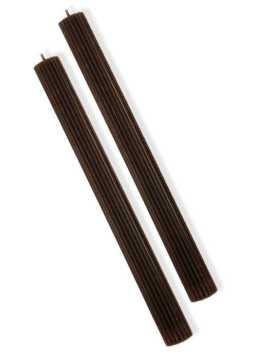 Chocolate Fluted Taper Candles – BETTENCOURT MANOR