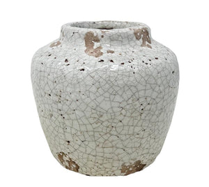 Crackle Glazed Clay Pot